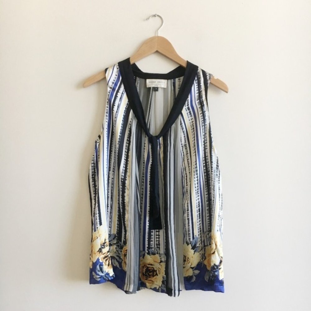 Anthropologie Dream Daily Abstract Floral Top